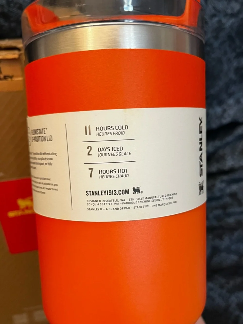 Stanley Quencher Flowstate H2.0 Tumbler Orange 40 Ounces - Picture 8 of 10